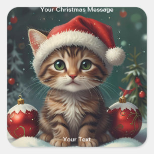 Wunderschönes Weihnachtsglühen Quadratischer Aufkleber