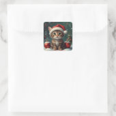 Wunderschönes Weihnachtsglühen Quadratischer Aufkleber (Tasche)