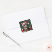 Wunderschönes Weihnachtsglühen Quadratischer Aufkleber (Umschlag)