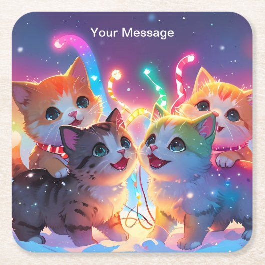 Wunderschönes Weihnachtsglühen Rechteckiger Pappuntersetzer (Vorderseite)