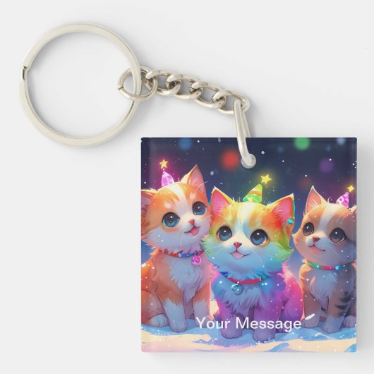 Wunderschönes Weihnachtsglühen Schlüsselanhänger (Vorderseite)