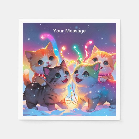 Wunderschönes Weihnachtsglühen Serviette (Vorderseite)