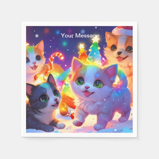 Wunderschönes Weihnachtsglühen Serviette (Vorderseite)