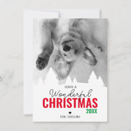 Wunderschönes Weihnachtsgrün-Foto Feiertagskarte