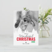 Wunderschönes Weihnachtsgrün-Foto Feiertagskarte (Stehend Vorderseite)