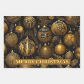 Wunderschönes Weihnachtspapier mit Weihnachtskugel Geschenkpapier Set (Vorderseite 3)