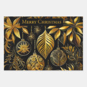 Wunderschönes Weihnachtspapier mit Weihnachtskugel Geschenkpapier Set (Vorderseite 2)