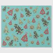 Wunderschönes Weihnachtsschmuckpapier Geschenkpapier (Flach)