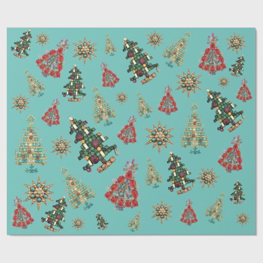 Wunderschönes Weihnachtsschmuckpapier Geschenkpapier (Flach)