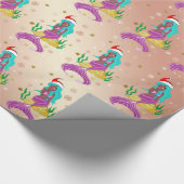 Wunderschönes Weihnachtsschneeflockenmuster Gold Geschenkpapier (Ecke)