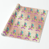 Wunderschönes Weihnachtsschneeflockenmuster Gold Geschenkpapier (Ungerollt)