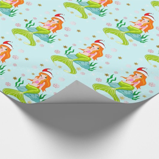 Wunderschönes Weihnachtsschneeflockenmuster Gold Geschenkpapier (Ecke)