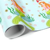 Wunderschönes Weihnachtsschneeflockenmuster Gold Geschenkpapier (Rolleneckpunkt)