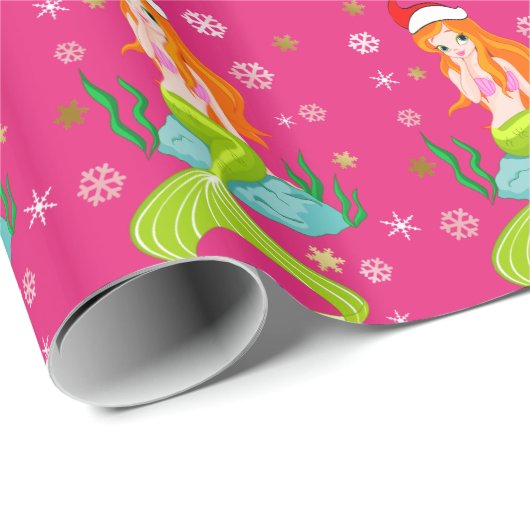 Wunderschönes Weihnachtsschneeflockenmuster Gold Geschenkpapier (Rolleneckpunkt)