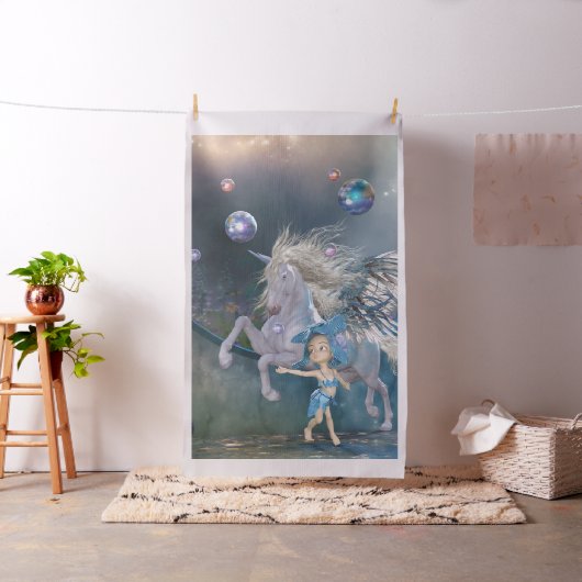 Wunderschönes weißes Einhorn mit wenig Fee Stoff (Beispiel)