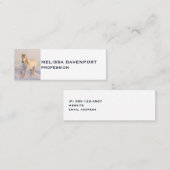 Wunderschönes weißes Pferd im Schnee Mini Visitenkarte