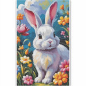 Wunderschönes weißes Sonnenbad umgeben von lebhaft Aufkleber (Vorderseite)