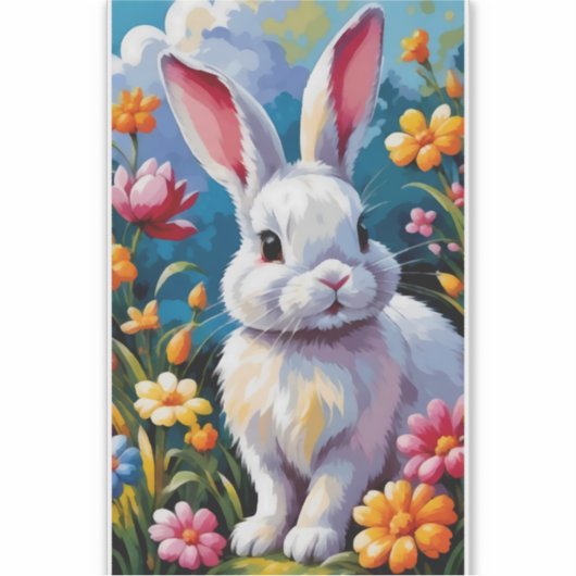 Wunderschönes weißes Sonnenbad umgeben von lebhaft Aufkleber (Vorderseite)