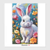 Wunderschönes weißes Sonnenbad umgeben von lebhaft Aufkleber (Blatt)