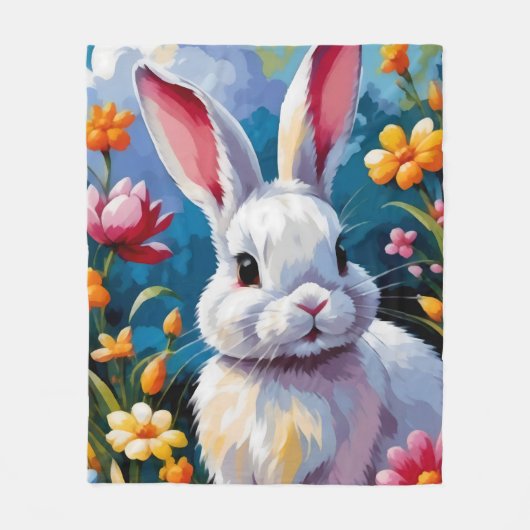 Wunderschönes weißes Sonnenbad umgeben von lebhaft Fleecedecke (Vorderseite)