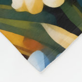 Wunderschönes weißes Sonnenbad umgeben von lebhaft Fleecedecke (Ecke)