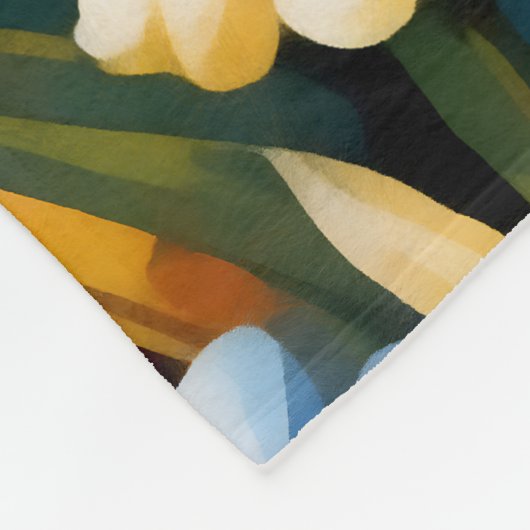 Wunderschönes weißes Sonnenbad umgeben von lebhaft Fleecedecke (Ecke)