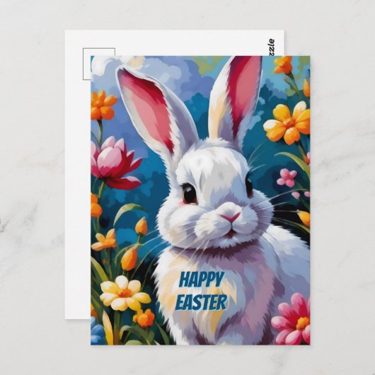 Wunderschönes weißes Sonnenbad umgeben von lebhaft Postkarte (Vorne/Hinten)