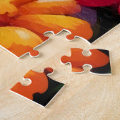 Wunderschönes weißes Sonnenbad umgeben von lebhaft Puzzle (Seite)