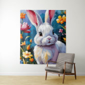 Wunderschönes weißes Sonnenbad umgeben von lebhaft Wandteppich (Beispiel)