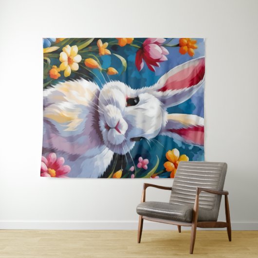 Wunderschönes weißes Sonnenbad umgeben von lebhaft Wandteppich (Beispiel (Horizontal))