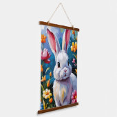 Wunderschönes weißes Sonnenbad umgeben von lebhaft Wandteppich Mit Holzrahmen (Gewinkelt)