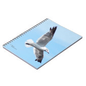Wunderschönes White Seagull Flying Notebook Notizblock (Linke Seite)