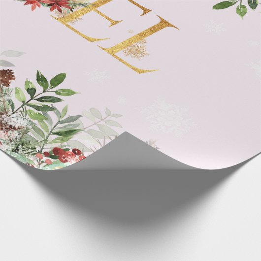 Wunderschönes Wintermustergülenpapier Geschenkpapier (Ecke)