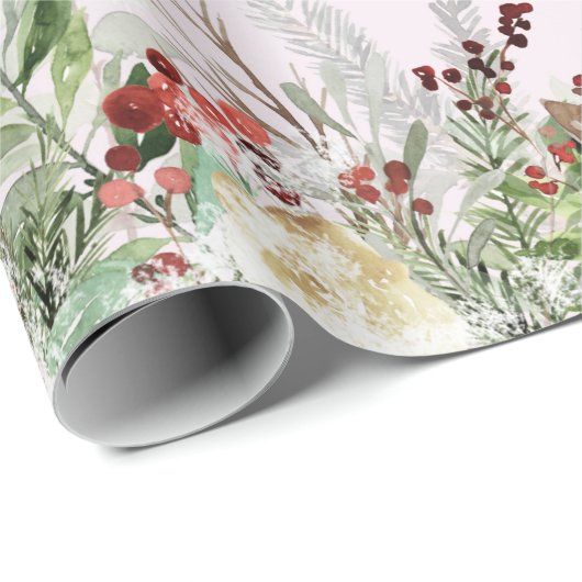 Wunderschönes Wintermustergülenpapier Geschenkpapier (Rolleneckpunkt)