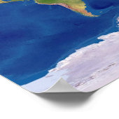 Wunderschönes World Relief Map Poster (Ecke)