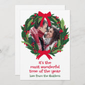 Wunderschönes Wreath CUSTOM FOTO Weihnachten (Vorne/Hinten)