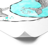 Wunderschönes Yin und Yang Dolphins Poster 8" x 10 (Ecke)