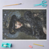 Wunderschönes Zierpapier für Hexen und Schwarze Ka Seidenpapier (Basteln)