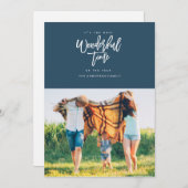 WUNDERSCHÖNSTE TIME Weihnachtsgrüße Karte [Marine] (Vorne/Hinten)