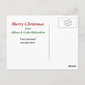 Wunderschönste Vorlage für neue Ferien Postkarte (Rückseite)