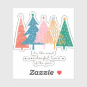 Wunderschönster Weihnachtsbaum Weihnachtsfest Viny Aufkleber (Blatt)