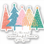 Wunderschönster Weihnachtsbaum Weihnachtsfest Viny Aufkleber (Vorderseite)