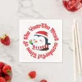 Wunderschönster Weihnachtspenguin Serviette (Beispiel)