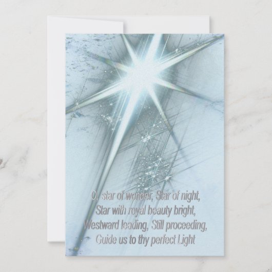 Wunderstern Feiertagskarte (Vorderseite)
