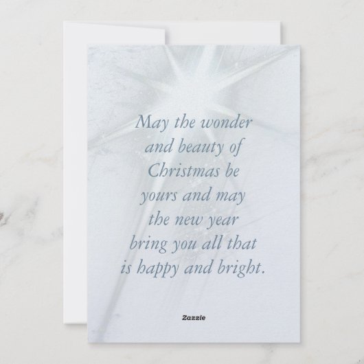 Wunderstern Feiertagskarte (Rückseite)