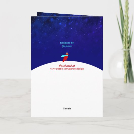 Wunderstern Feiertagskarte (Rückseite)