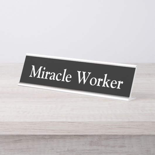 Wundertäter, Schreibtischnamensplakette (Vorderseite )
