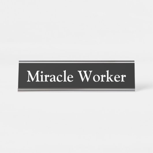 Wundertäter, Schreibtischnamensplakette (Vorderseite )