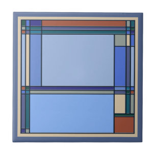 Wundervolle Arts & Crafts geometrische Muster in B Fliese