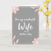 Wundervolle Ehefrau Karte für Mutter (Gelbe Blume)